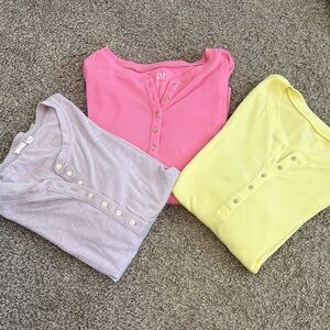 GAP Bundle Henley Thermal Trio in Vibrant Hues